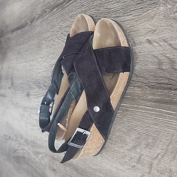 BearPaw Renee Cork Wedge Heel Criss Cross Strap Sandal 6 - Picture 6 of 10